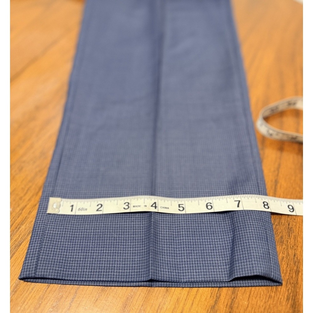 Jos A Bank 38x29 Blue Houndstooth 1905 Stretch Wool Blend Mens Dress Pants - Picture 10 of 10